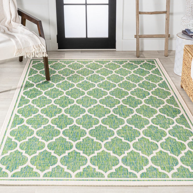 Trebol Moroccan Trellis Textured Weave Indoor/outdoor Area Rug