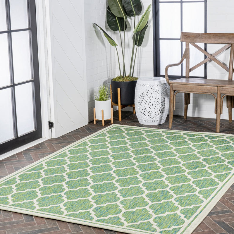 Trebol Moroccan Trellis Textured Weave Indoor/outdoor Area Rug