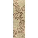 Zinnia Modern Floral Textured Weave Indoor/outdoor Runner Rug