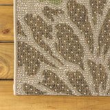 Zinnia Modern Floral Textured Weave Indoor/outdoor Runner Rug