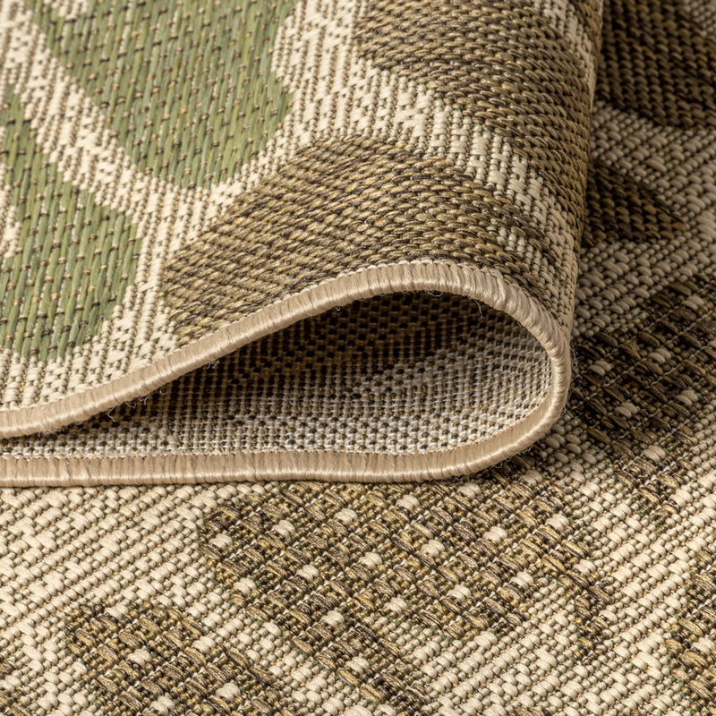 Zinnia Modern Floral Textured Weave Indoor/outdoor Square Rug