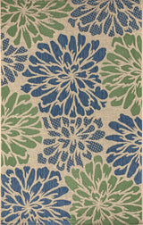 Zinnia Modern Floral Textured Weave Indoor/outdoor Area Rug