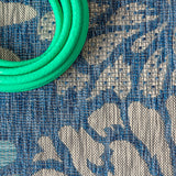 Zinnia Modern Floral Textured Weave Indoor/outdoor Square Rug
