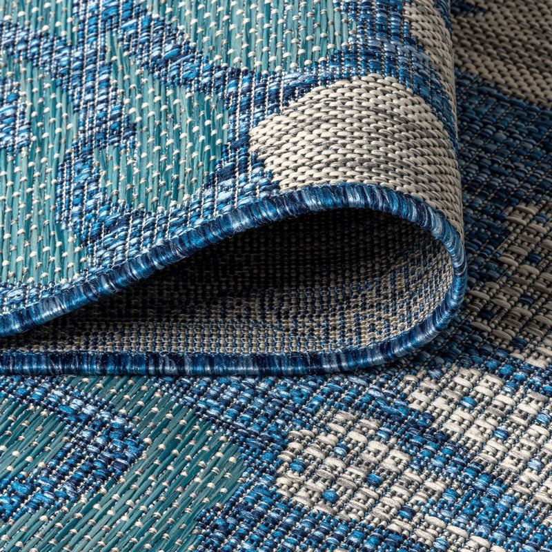 Zinnia Modern Floral Textured Weave Indoor/outdoor Area Rug