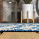 Zinnia Modern Floral Textured Weave Indoor/outdoor Square Rug