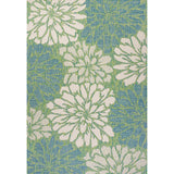 Zinnia Modern Floral Textured Weave Indoor/outdoor Area Rug
