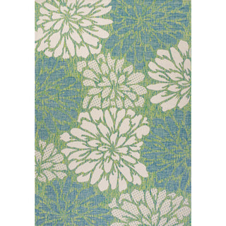 Zinnia Modern Floral Textured Weave Indoor/outdoor Area Rug