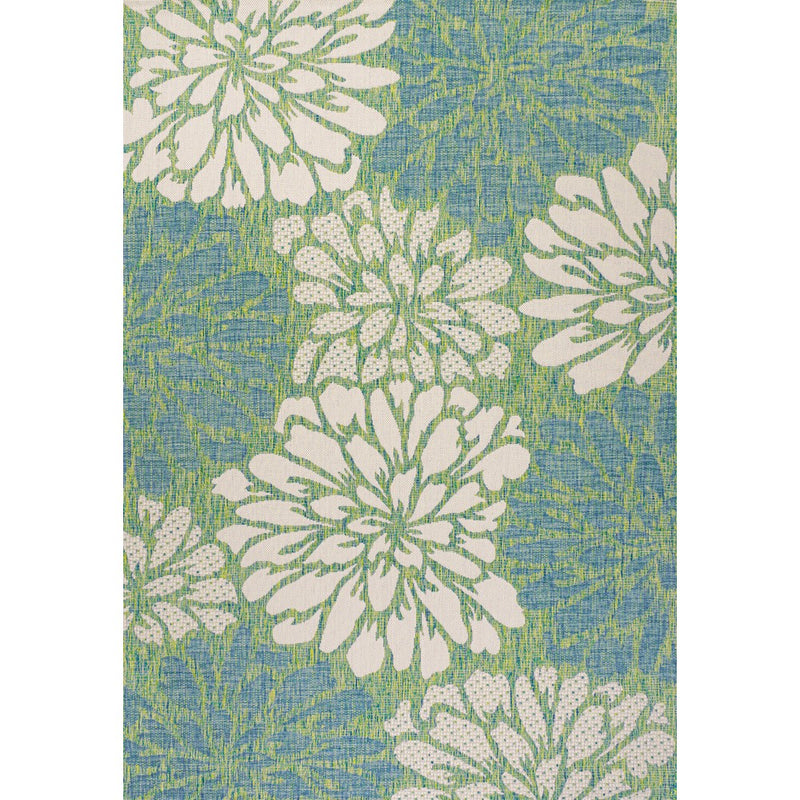 Zinnia Modern Floral Textured Weave Indoor/outdoor Area Rug