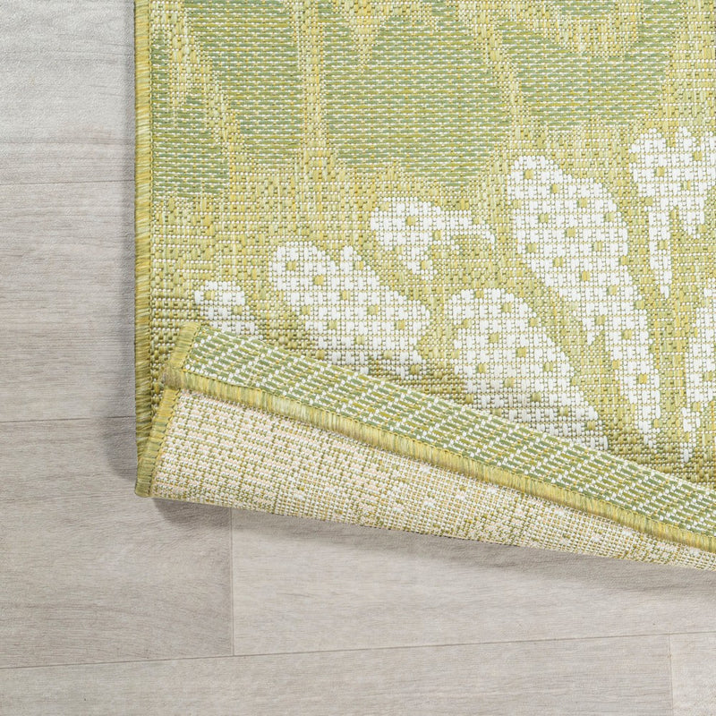 Zinnia Modern Floral Textured Weave Indoor/outdoor Area Rug