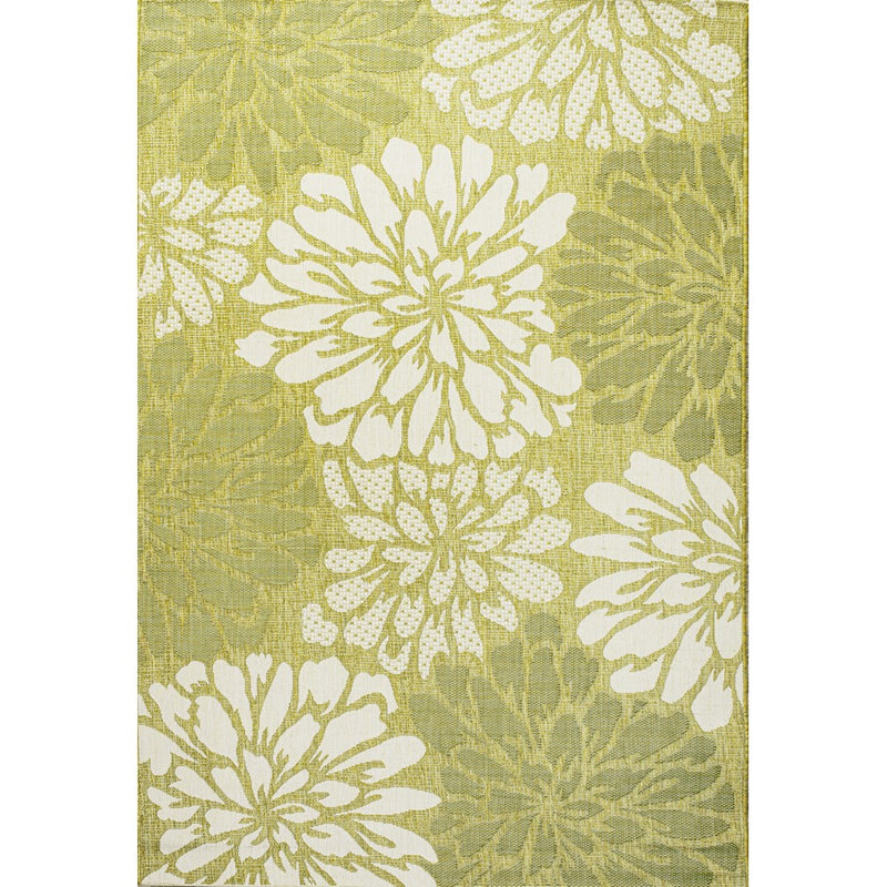 Zinnia Modern Floral Textured Weave Indoor/outdoor Area Rug