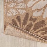 Zinnia Modern Floral Textured Weave Indoor/outdoor Runner Rug