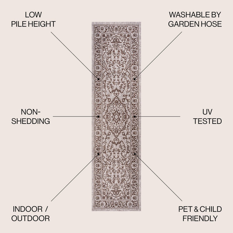 Jerash Ornate Medallion Indoor/outdoor Area Rug