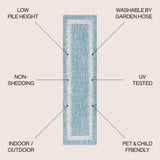 Scandi Minimalist Border Indoor/outdoor Area Rug