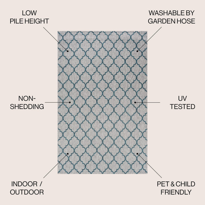 Arabesque Ogee Trellis Indoor/outdoor  Area Rug