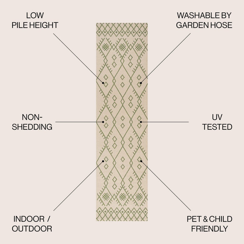 Boho Moroccan Indoor/outdoor Area Rug