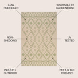 Boho Moroccan Indoor/outdoor Area Rug