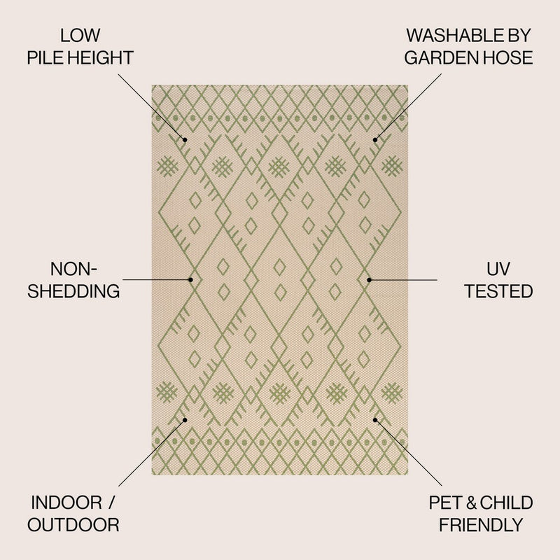 Boho Moroccan Indoor/outdoor Area Rug