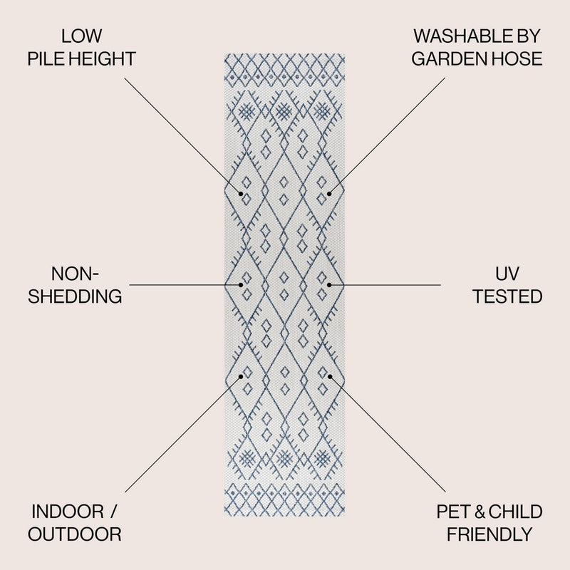 Boho Moroccan Indoor/outdoor Area Rug