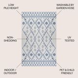 Boho Moroccan Indoor/outdoor Area Rug