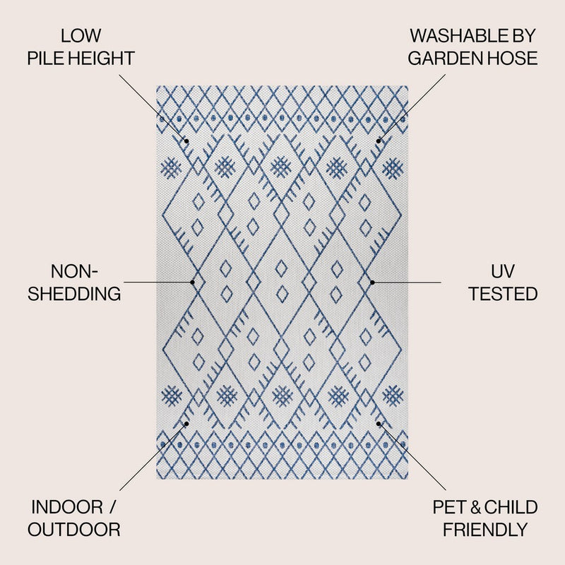 Boho Moroccan Indoor/outdoor Area Rug