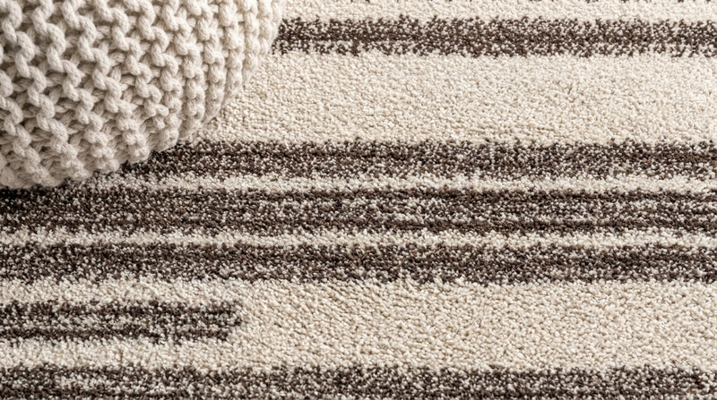 Colonia Berber Stripe Indoor/outdoor Area Rug Beige/Brown / Runner / 2'2" X 8' – DETAIL
