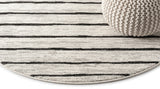 Colonia Berber Stripe Indoor/outdoor Area Rug Ivory/Black / Round / 3'11" Round – DETAIL