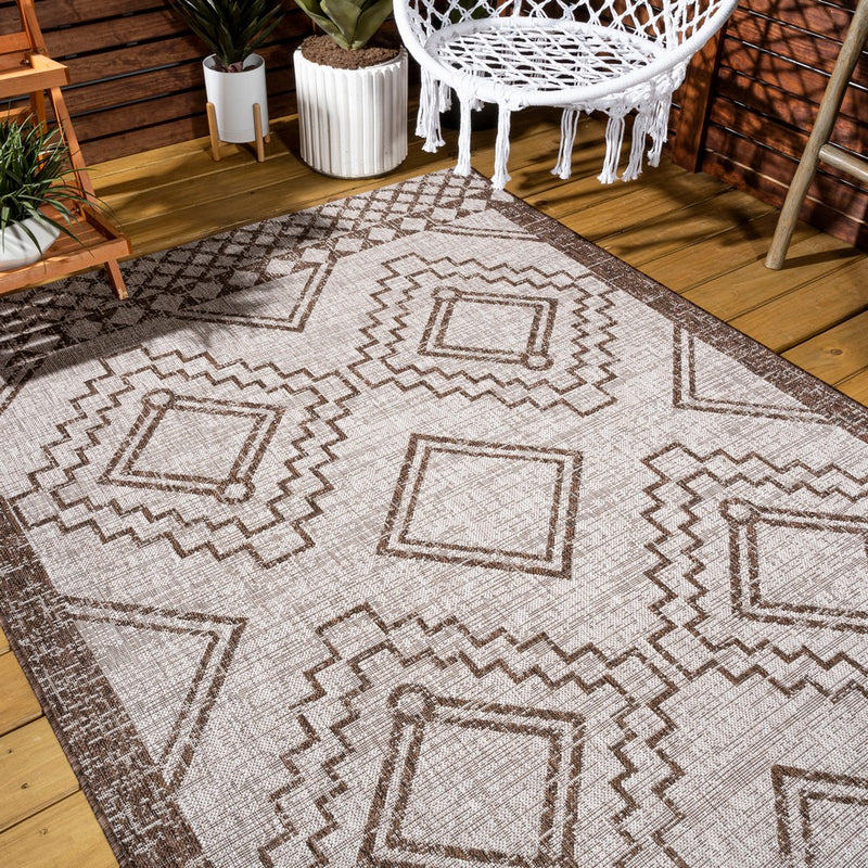 Marokko Diamond Tribal Medallion Indoor/outdoor Area Rug