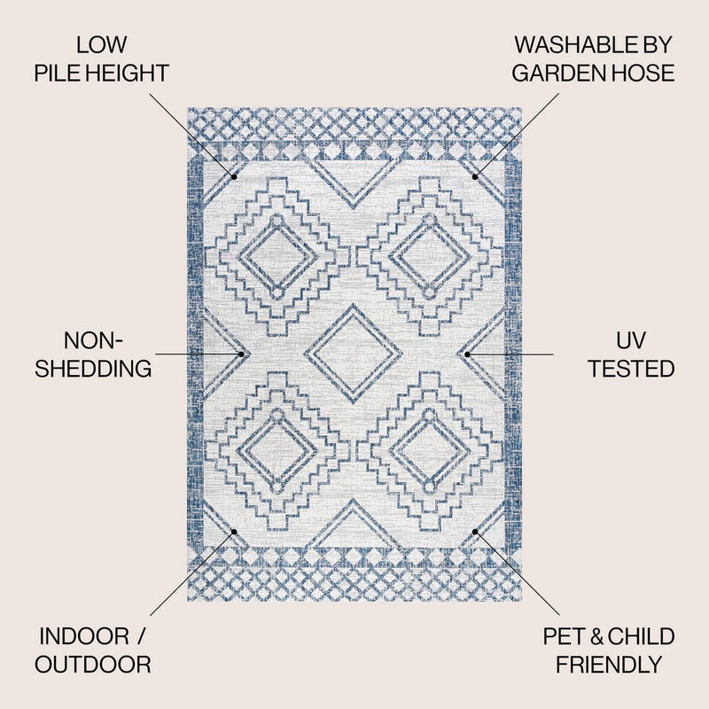 Marokko Diamond Tribal Medallion Indoor/outdoor Area Rug