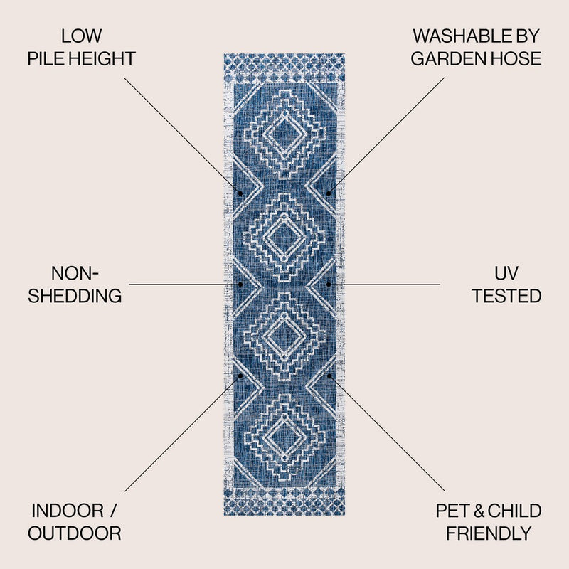 Marokko Diamond Tribal Medallion Indoor/outdoor Area Rug