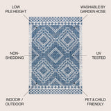 Marokko Diamond Tribal Medallion Indoor/outdoor Area Rug
