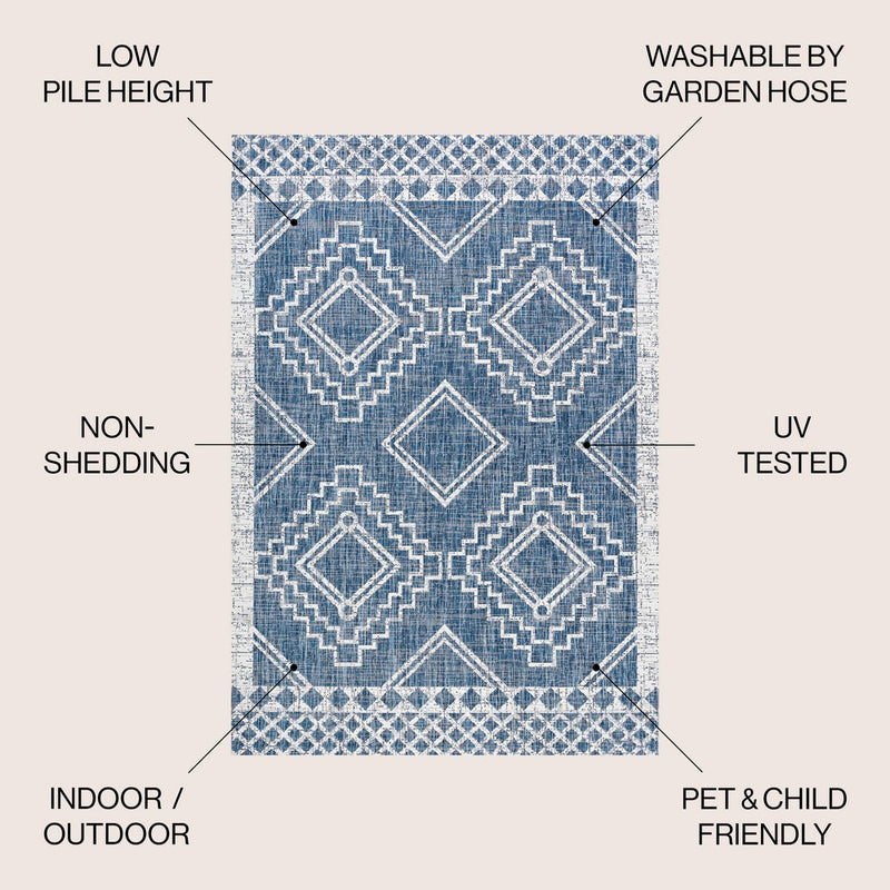 Marokko Diamond Tribal Medallion Indoor/outdoor Area Rug