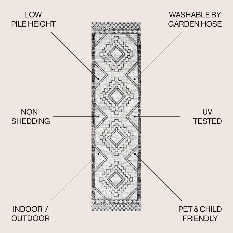 Marokko Diamond Tribal Medallion Indoor/outdoor Area Rug