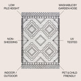 Marokko Diamond Tribal Medallion Indoor/outdoor Area Rug