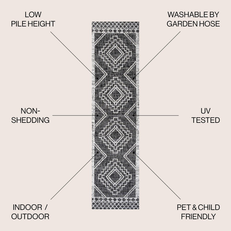 Marokko Diamond Tribal Medallion Indoor/outdoor Area Rug