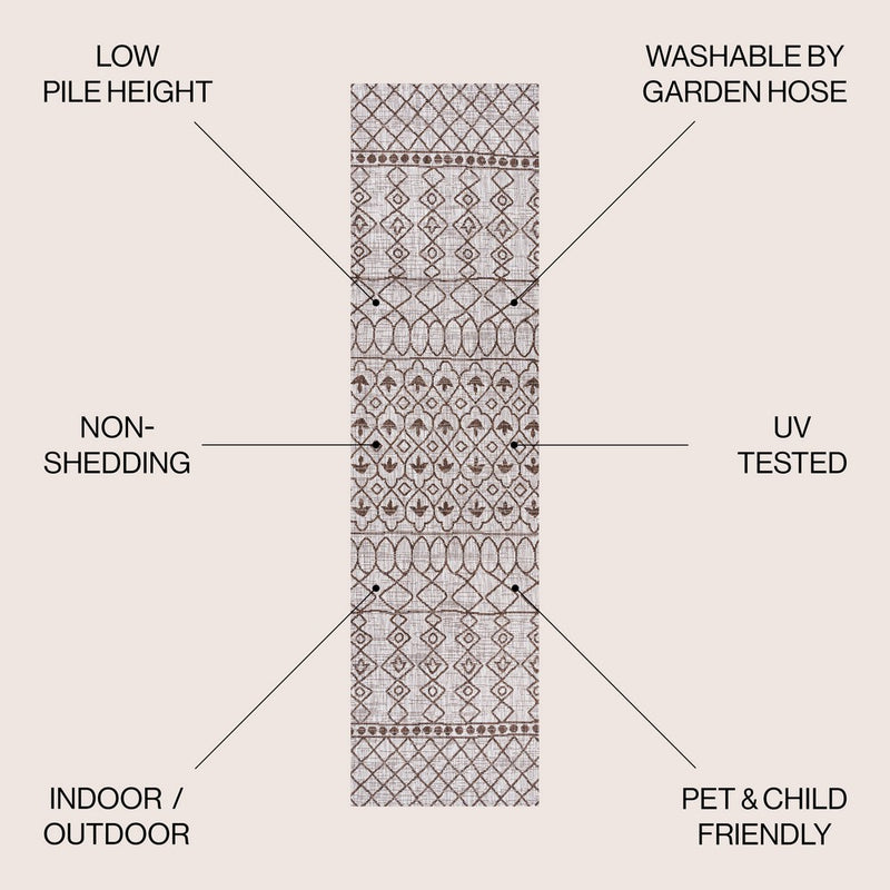 Kafel Tribal Bohemian Indoor/outdoor Area Rug