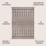 Kafel Tribal Bohemian Indoor/outdoor Area Rug