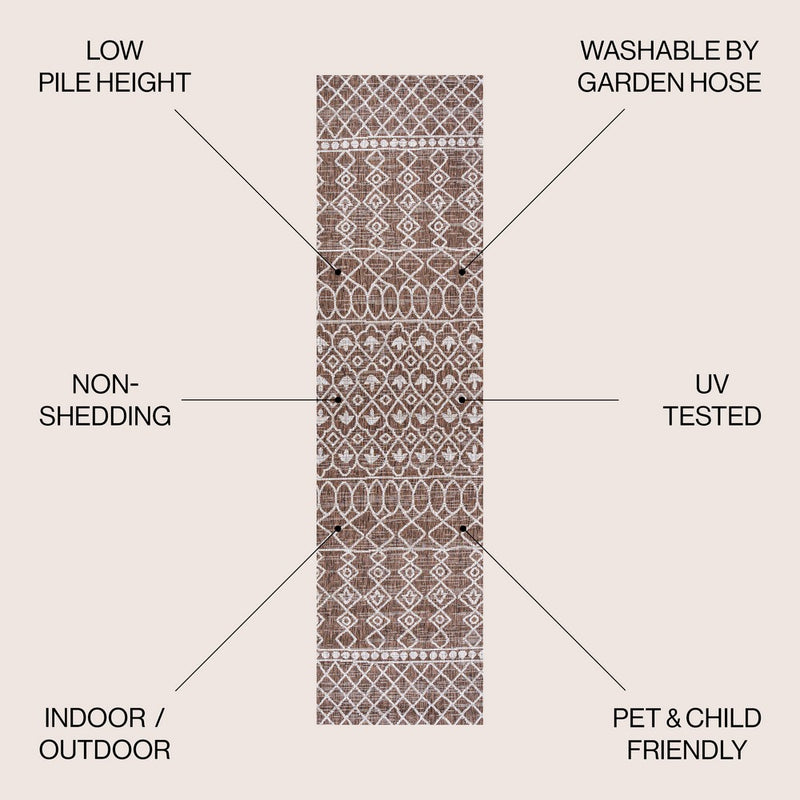 Kafel Tribal Bohemian Indoor/outdoor Area Rug