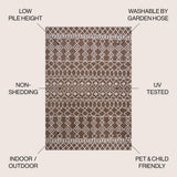 Kafel Tribal Bohemian Indoor/outdoor Area Rug