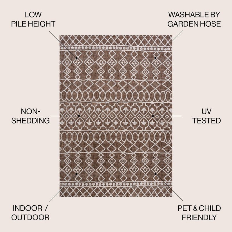 Kafel Tribal Bohemian Indoor/outdoor Area Rug