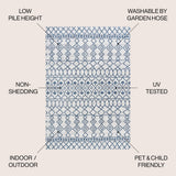 Kafel Tribal Bohemian Indoor/outdoor Area Rug