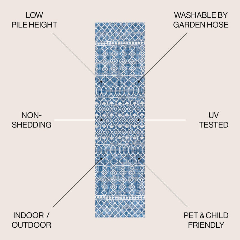 Kafel Tribal Bohemian Indoor/outdoor Area Rug