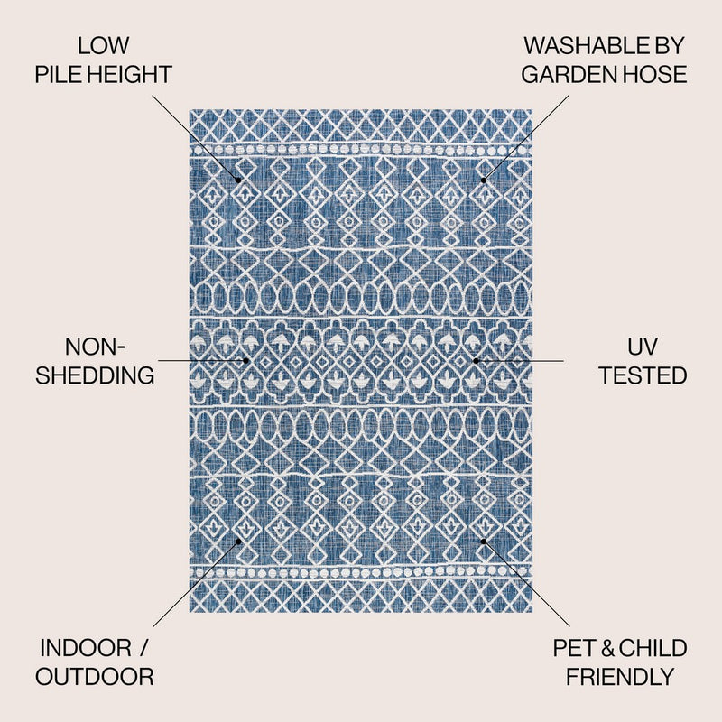 Kafel Tribal Bohemian Indoor/outdoor Area Rug