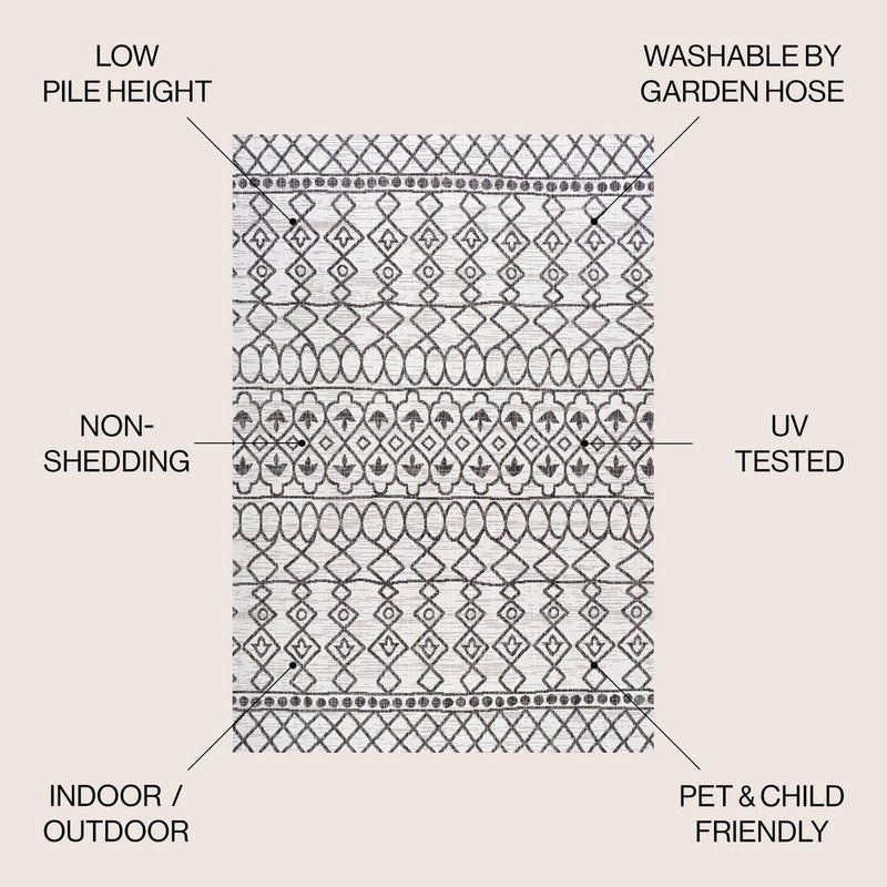 Kafel Tribal Bohemian Indoor/outdoor Area Rug