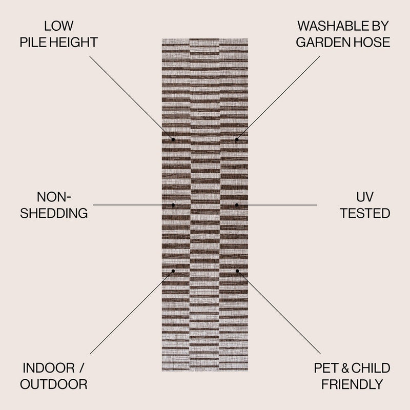 Sukie Modern Offset Stripe Indoor/outdoor Area Rug
