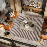 Sukie Modern Offset Stripe Indoor/outdoor Area Rug