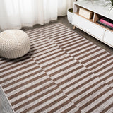 Sukie Modern Offset Stripe Indoor/outdoor Area Rug