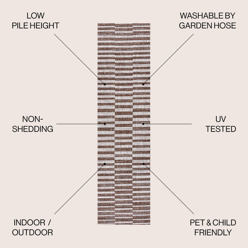 Sukie Modern Offset Stripe Indoor/outdoor Area Rug