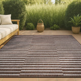 Sukie Modern Offset Stripe Indoor/outdoor Area Rug