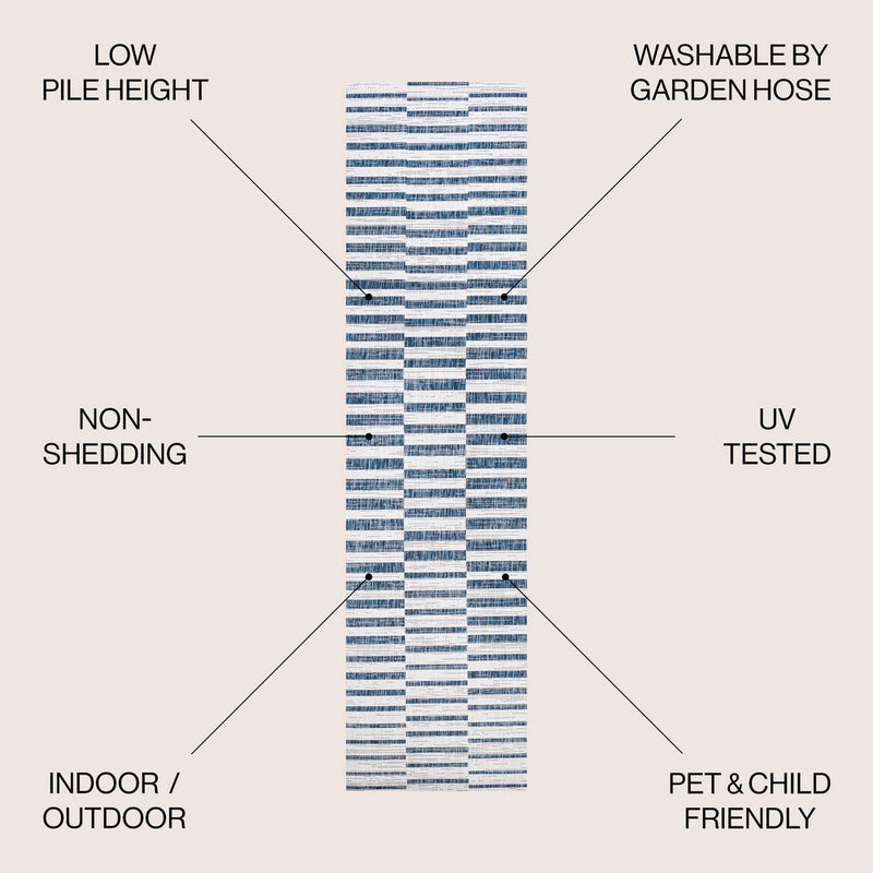Sukie Modern Offset Stripe Indoor/outdoor Area Rug