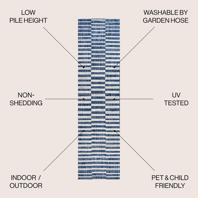 Sukie Modern Offset Stripe Indoor/outdoor Area Rug
